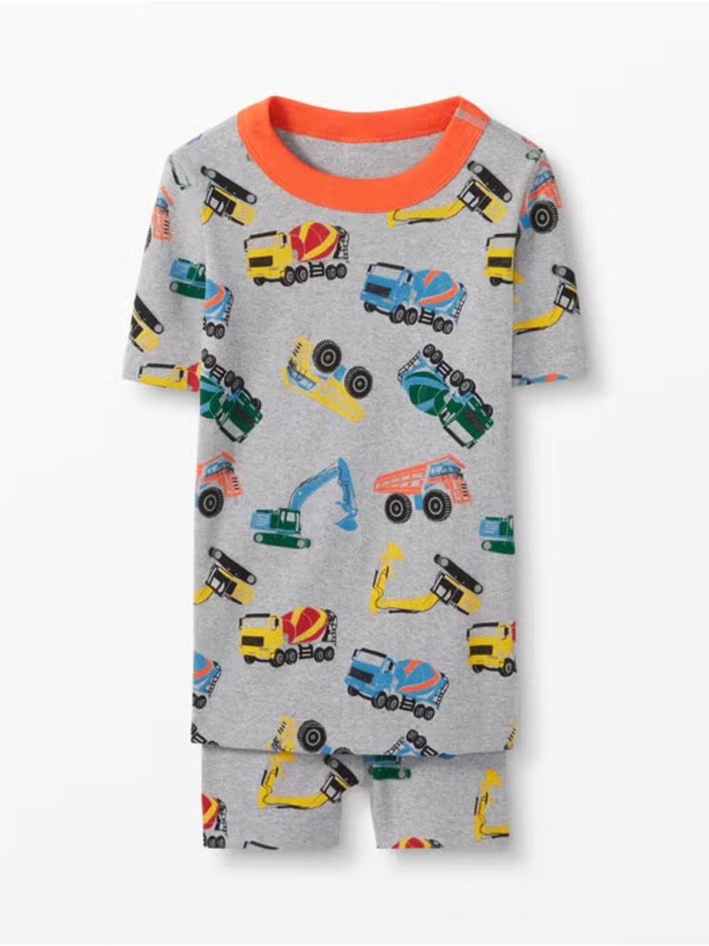 Hanna Andersson Short John Construction Vehicle Print Size 12